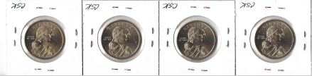 Four Different Native American Dollars - 2012 ,2013, 2014, & 2015