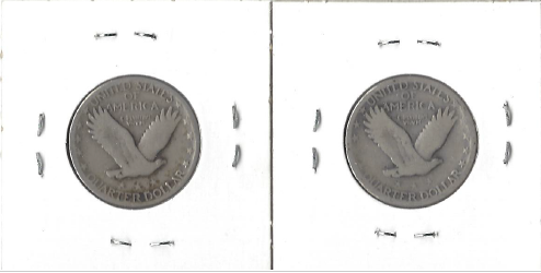 Two Standing Liberty Quarters - 1925 & 1929-S