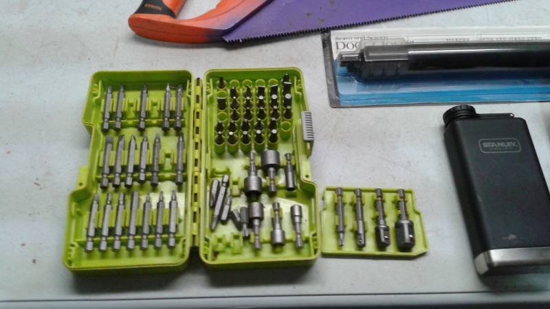 lot 25 image: Tool Box Filled With Random Tools, Used, Shows Wear