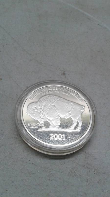 lot 91 image: Copy Of A 2001 Buffalo Silver Dollar