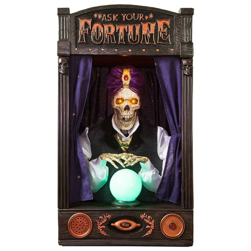 lot 5 image: 33.5 in. Skeleton Fortune Teller - New in Box