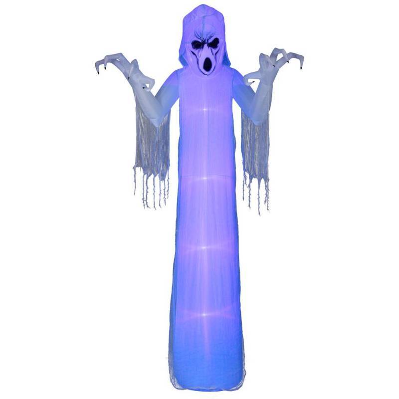 lot 9 image: 12 ft. Pre-Lit Inflatable Short Circuit Frightening Reaper Airblown - New in Box