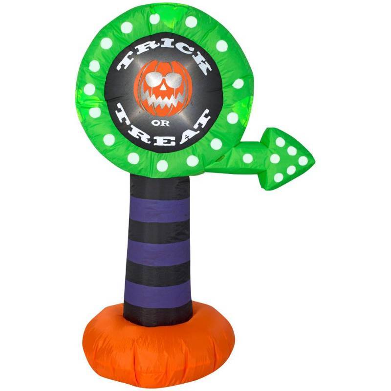 lot 17 image: 42 in. Inflatable Marquee Sign Trick or Treat