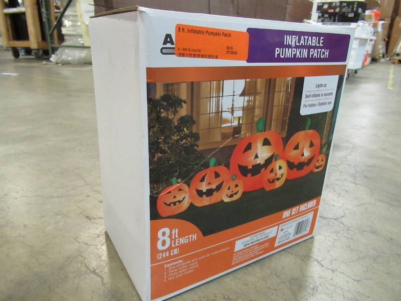 lot 6 image: 8 ft. Inflatable Pumpkin Patch - New in Box.