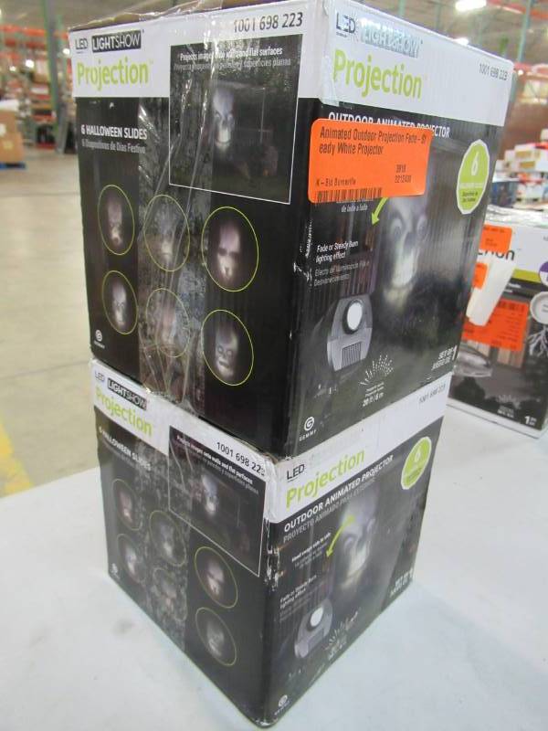 lot 51 image: Two Animated Outdoor Projection Fade-Steady White Projectors - New in Box