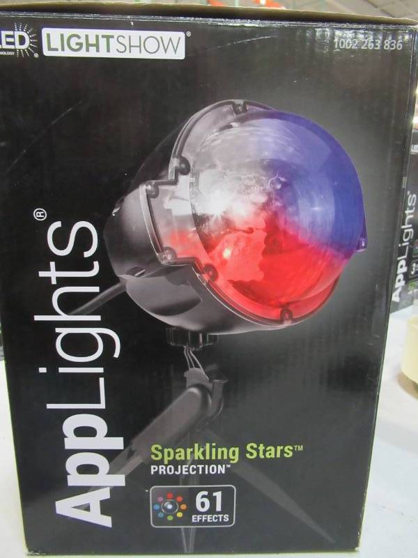 lot 65 image: LED Sparkling Stars-61 Programs Spot Light Projector - New in Box