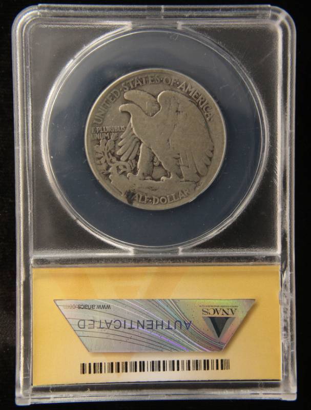 lot 03 image: 1921-D WALKING LIBERTY HALF DOLLAR G-6 ANACS