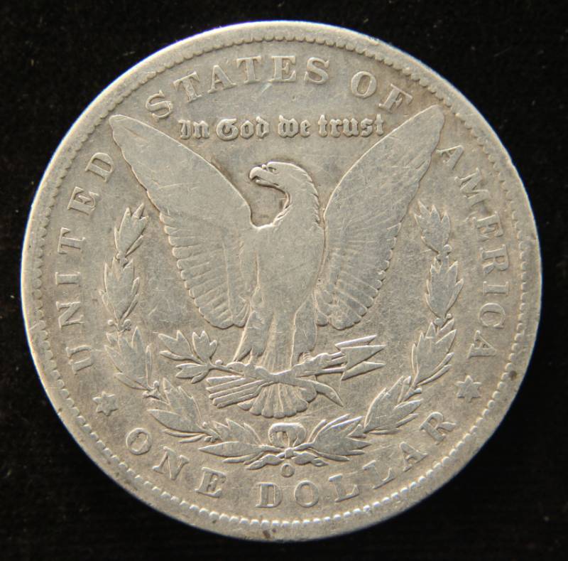 lot 33 image: 1890-O MORGAN SILVER DOLLAR