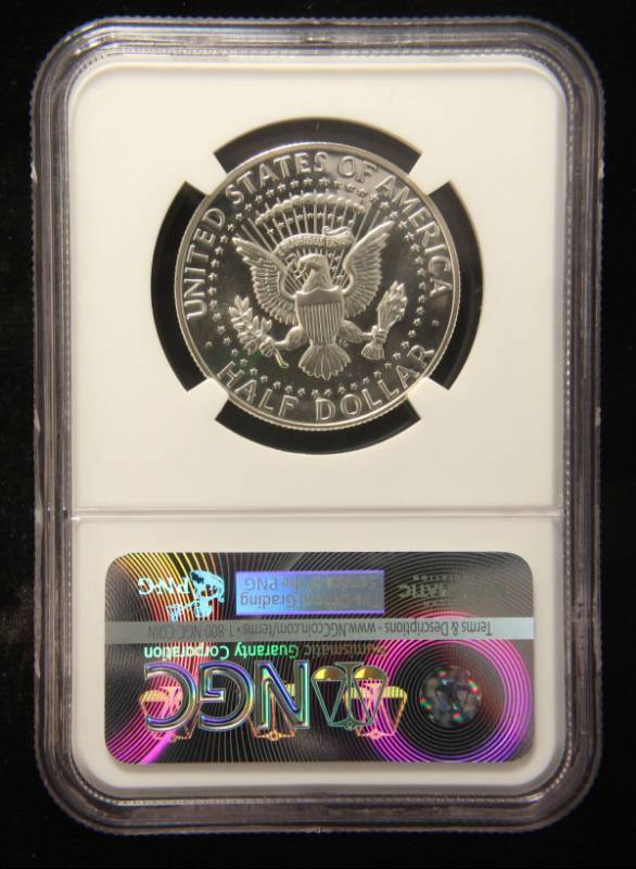 lot 55 image: 1964 PROOF KENNEDY SILVER HALF DOLLAR PF67 NGC