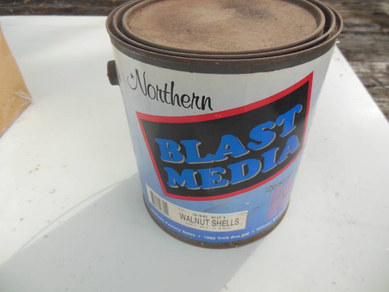 5 pounds walnut shells blast media...