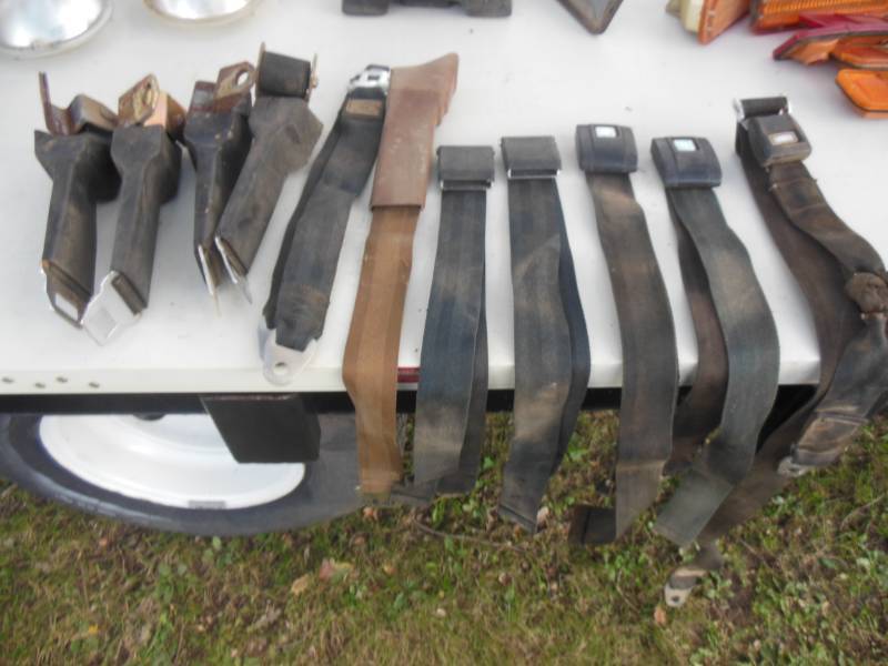 Assorted seat belts from Chevy truc...