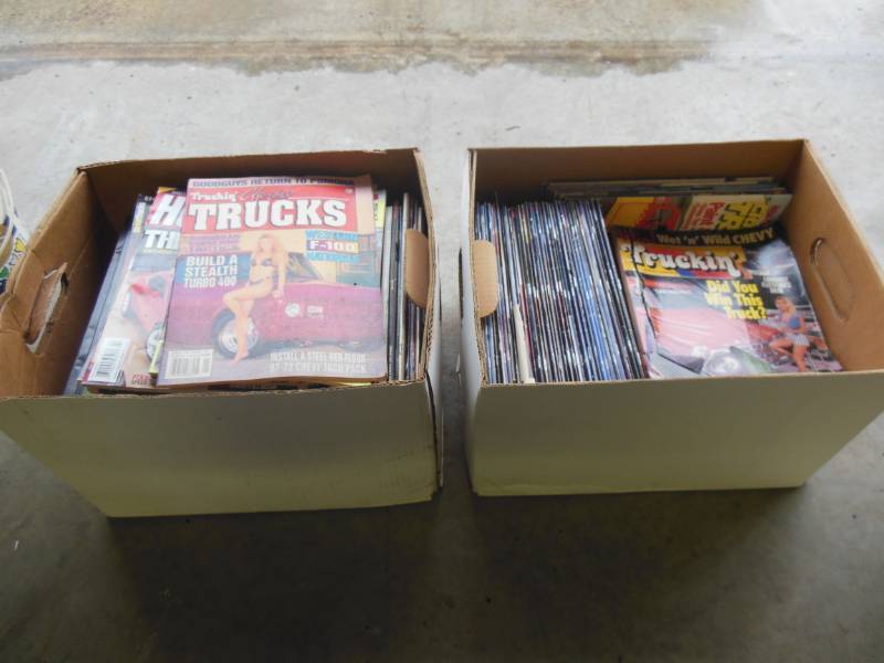 2 boxes full of Truckin, Classic Tr...