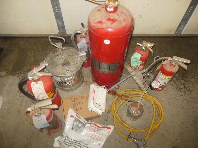 Fire suppression and paint pot, hos...