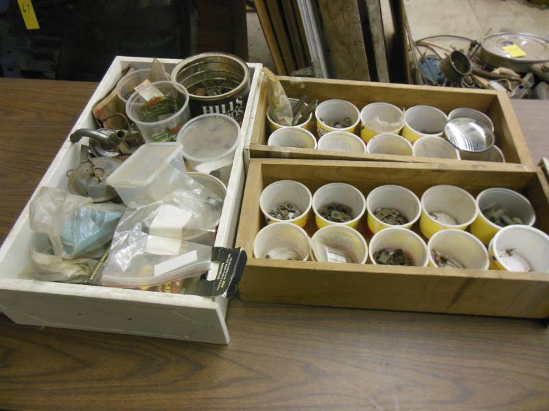 3 boxes of misc. clips, hardware, e...