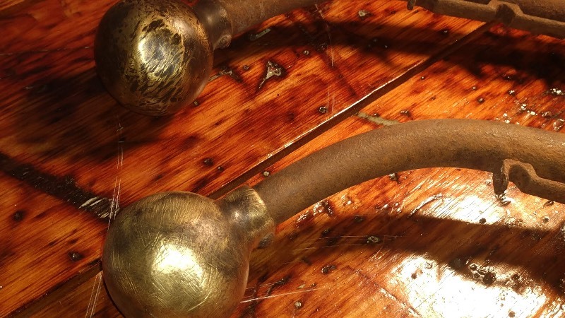 Horse Steel Hames w Brass Tips