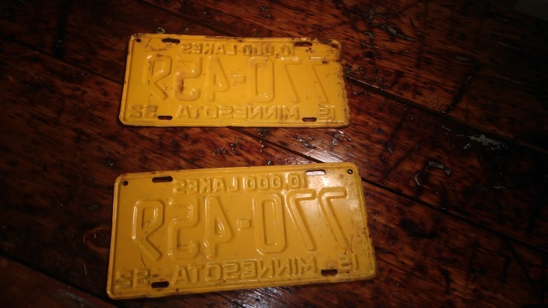 Set of Vintage License Plates (770 459)