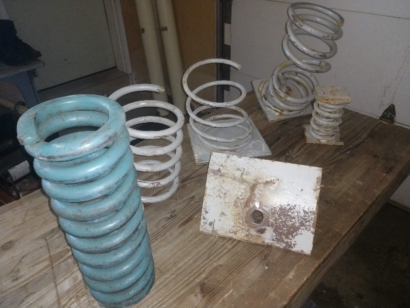 Industrial Coil Springs and Piece of Steel