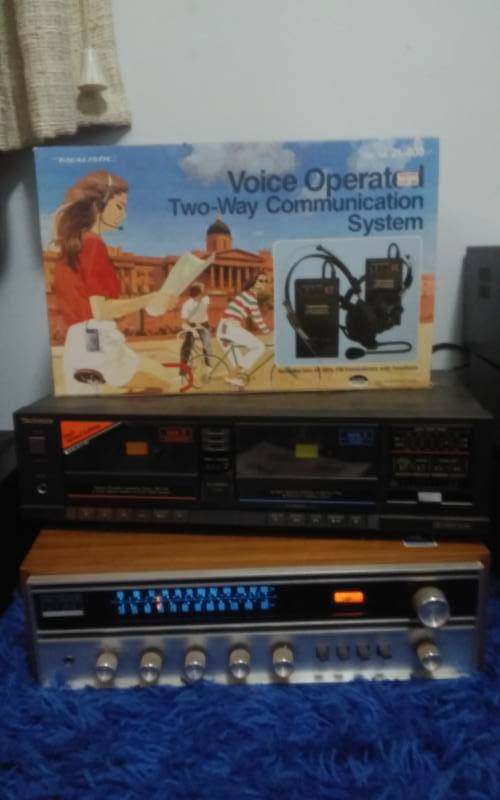 lot 20 image: Fisher 201 Receiver, Technics Tape Player, Vintage Realistic 2-Way Radio-Looks New