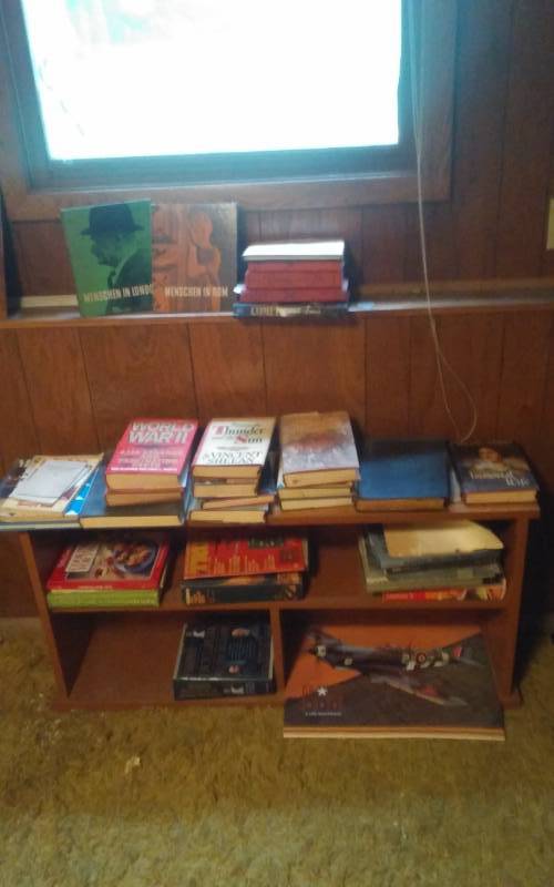 lot 71 image: Book Shelf & Books Bring Boxes