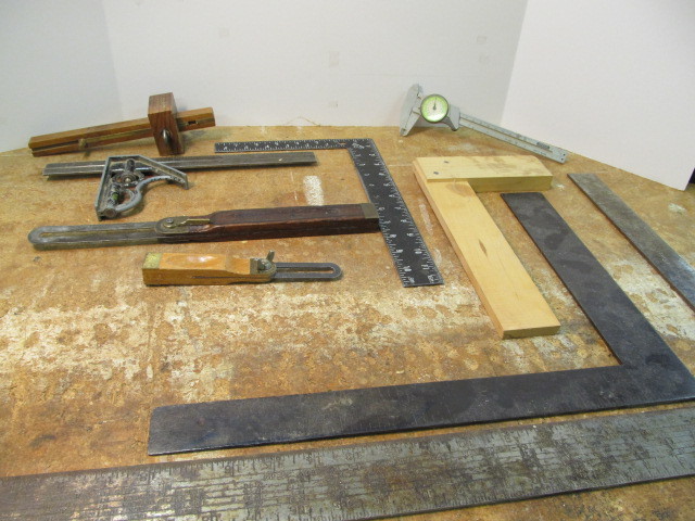 lot 126 image: VintageAntique Carpenters Tools Squares etc
