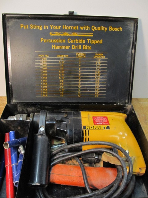 lot 131 image: Bosch Hornet Hammer Drill wCase
