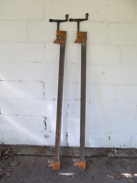 lot 80 image: Pair of  Heavy Duty 36 Jorgensen I-Beam Bar Clamps