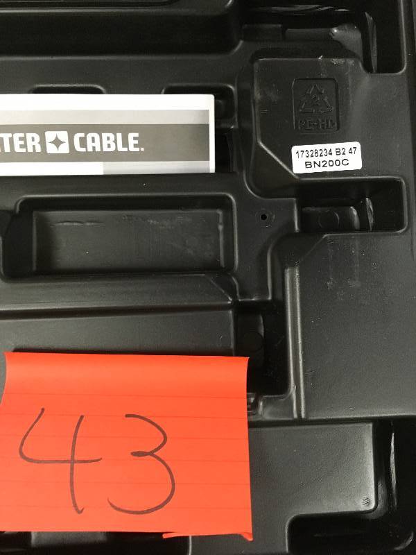 lot 43 image: PORTER-CABLE BN200C 2-Inch 18GA Brad Nailer Kit in working conditions
