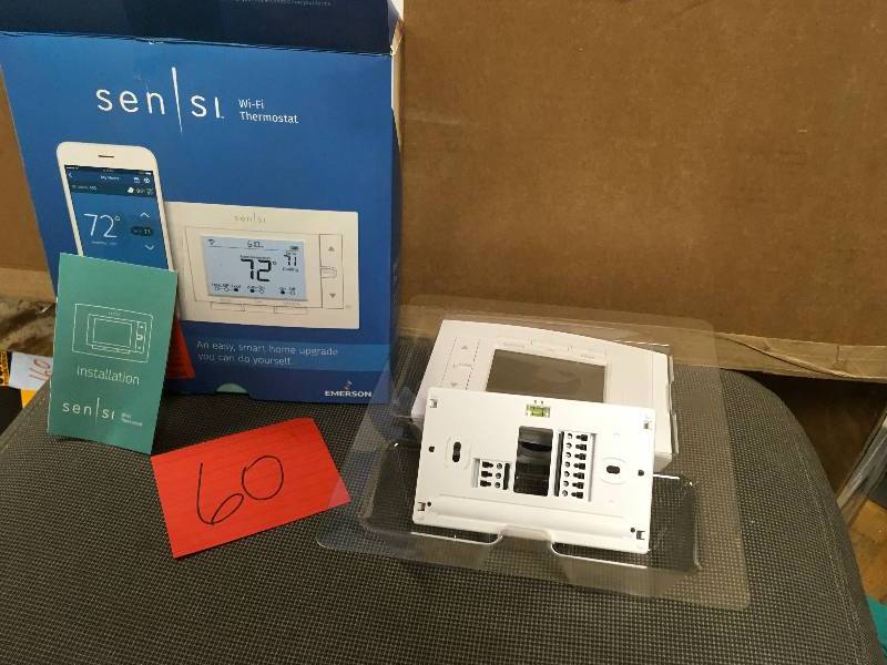 lot 60 image: Emerson White Sensi Thermostat with Wifi compatibility in good conditions