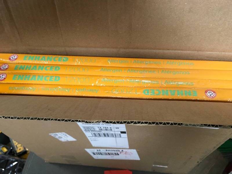 lot 64 image: Arm & Hammer AFAH2020 Enhanced Allergen And Odor Electrostatic Air Filter 20 Inch By 20 Inch By 1 Inch (Case Of 4) in good conditions