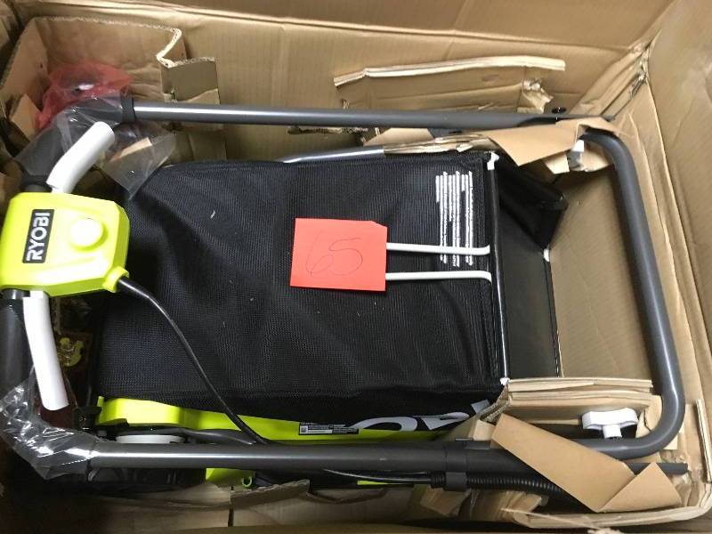 lot 65 image: Ryobi P1111 ONE 16 18V Lithium Electric Lawn Mower not used