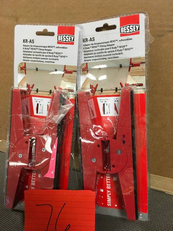 lot 76 image: BESSEY Parallel Clamp Jaw Adapter  LOT OF  2 in good conditions