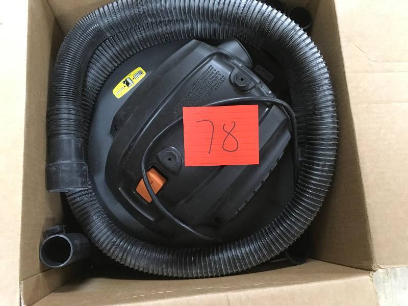 lot 78 image: RIDGID HD0600 6 Gal. 3.5-peak HP NXT Wetdry VAC  USED in working conditions