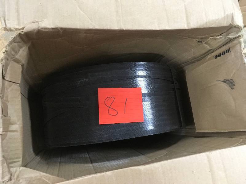 lot 81 image: ECONOBAND COLOR BLACK CORE SIZE 8 X 8 WIDTH 12 FOOTAGE 9000 POLYCHEM new