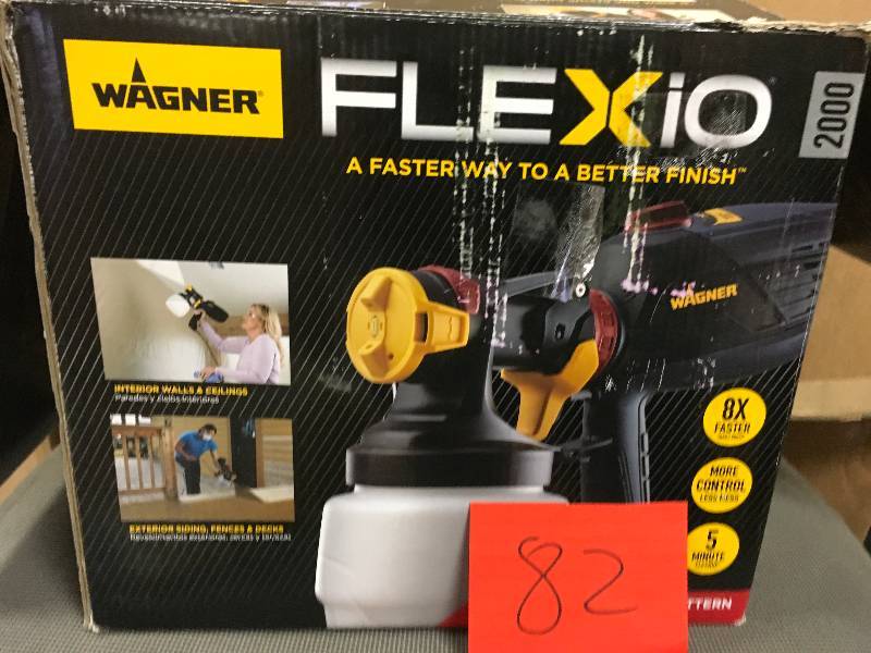 lot 82 image: Wagner FLEXiO 2000 Handheld HVLP Paint Sprayer used in working conditions