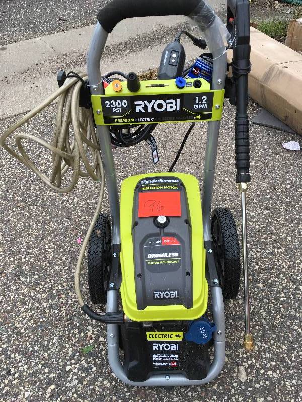 lot 96 image: Ryobi 2300 PSI 1.2 GPM High Performance Electric Pressure Washer RY142300 in working conditions