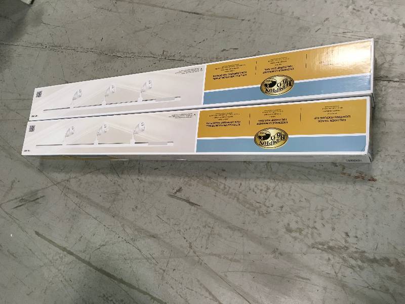 lot 10 image: Hampton Bay 428803 3-light Linear Track Lighting Kit  White   LOT OF 2 New