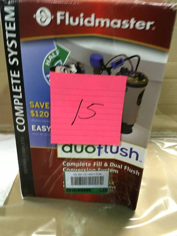 lot 15 image: Fluidmaster 550DFRK-3 Flush Valve Duo Flush Kit