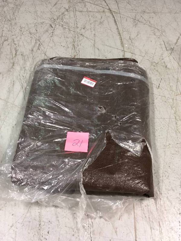 lot 21 image: 20 ft. x 30 ft. SilverBrown Heavy-Duty Tarp in good conditions
