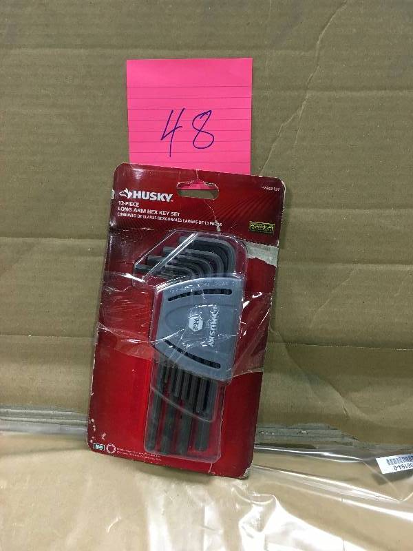 lot 48 image: HUSKY Metric Long Arm Hex Key Set (13-Piece)