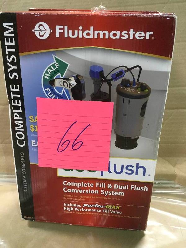 lot 66 image: Fluidmaster Duo Flush Toilet System Complete Fill & Dual Flush Conversion