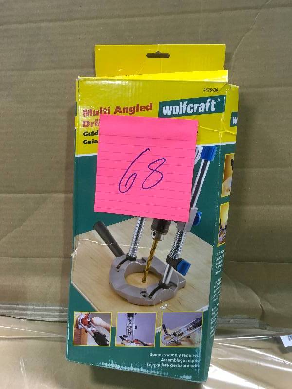 lot 68 image: Wolfcraft 4525404 Drill Guide for Horizontal Vertical & Angle Position 14 in good conditions