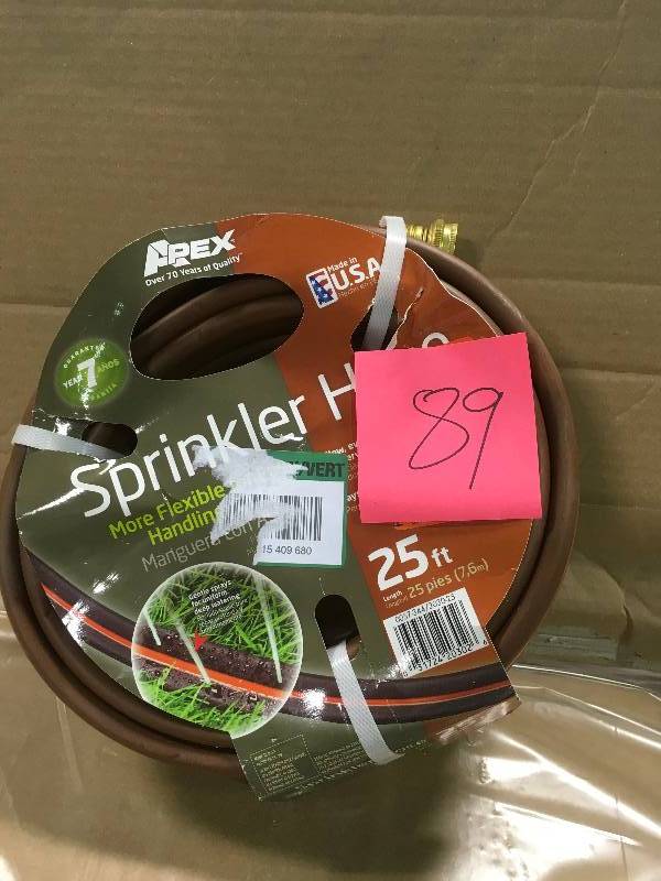 lot 89 image: Apex 1 in. Dia x 25 ft. Sprinkler Water Hose not used