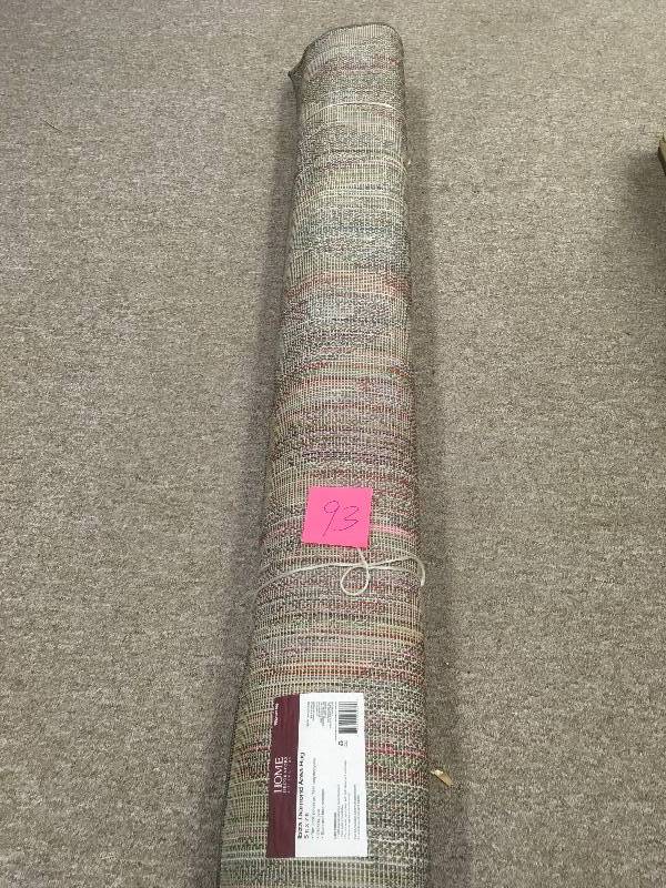 lot 93 image: 5 ft. x 7 ft. IndoorOutdoor Ibiza Diamond  Area Rug in good conditions