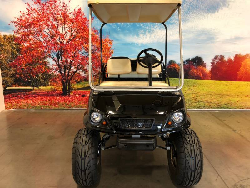 lot 3 image: Club Car Black Spartan Elite Lifted Golf Cart