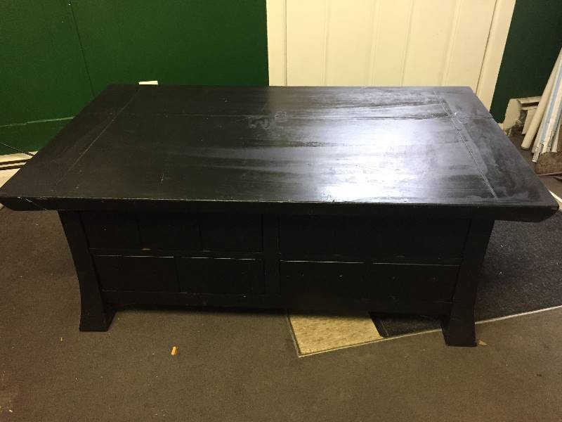 lot 247 image: Wood Coffee Table with Storage