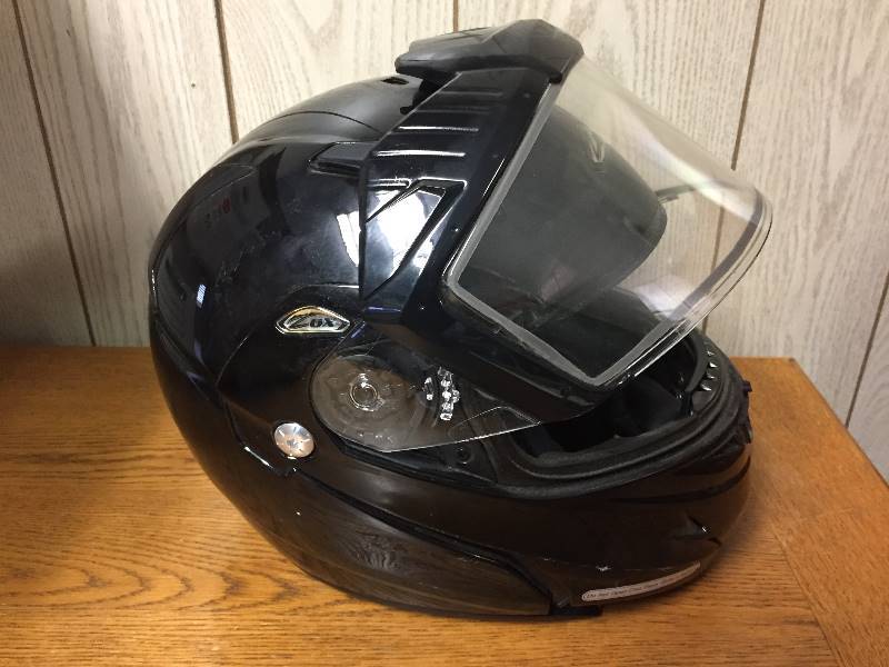 lot 251 image: ZOX Black Snowmobile Helmet - DOT - XL