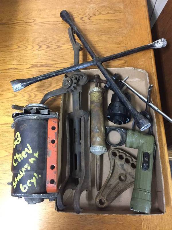 lot 253 image: Vintage Tools Car Parts