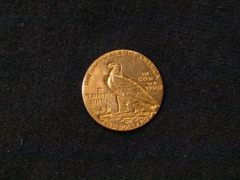 1914 Five Dollars Indian Head Gold ...