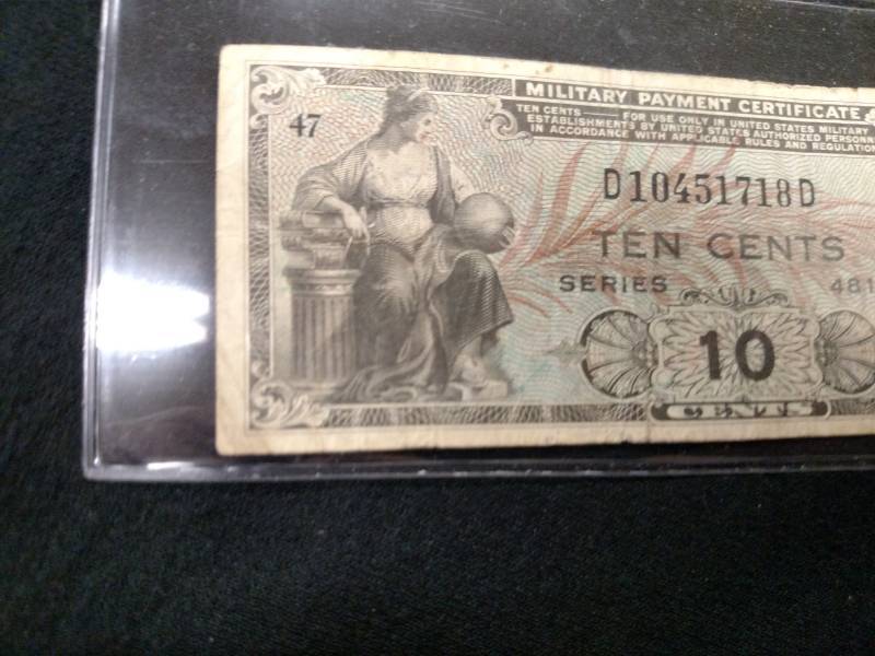 Ten Cents U.S. Military Payment Cer...