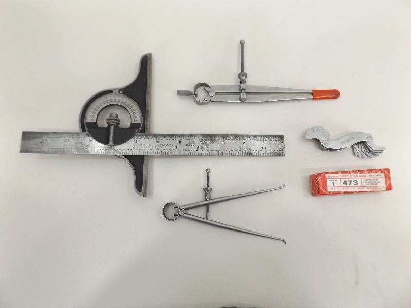 lot 25 image: Lot of Various Starrett etc. Calipers etc.